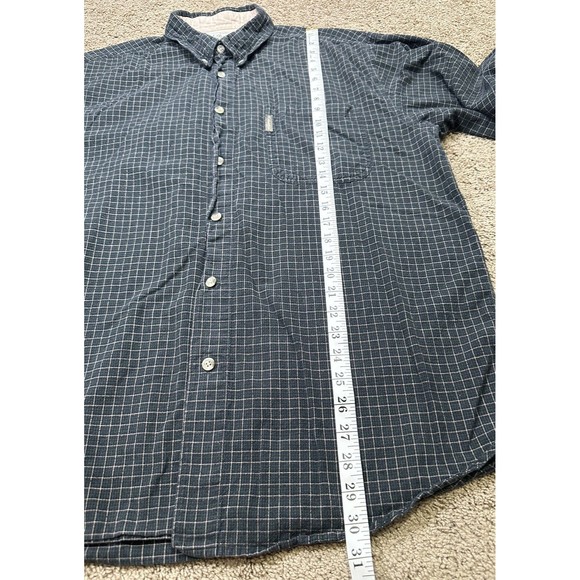 Columbia Mens Flannel Checkered Shirt Size 2XL Long Sleeve Button Up Dark Green - Picture 8 of 8